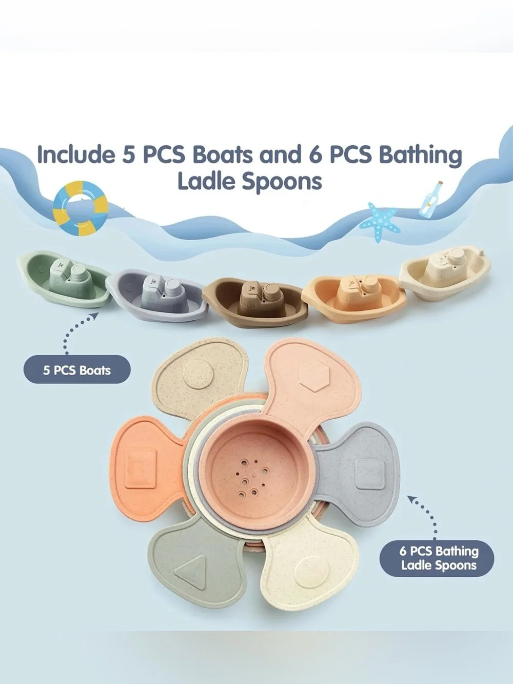 Stackable Boat Bath Toys